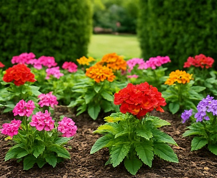 Colorful flower bed